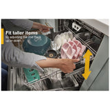 Whirlpool WDT970SAKZ Dishwasher, 24 inch Exterior Width, 47 dB Decibel Level, Fully Integrated, Stainless Interior, 5 Wash Cycles, 15 Capacity (Place Settings), 3 Loading Racks, Stainless Steel colour