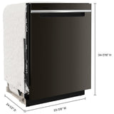 Whirlpool WDTA50SAKV Dishwasher, 24 inch Exterior Width, 47 dB Decibel Level, Fully Integrated, Stainless Interior, 5 Wash Cycles, 13 Capacity (Place Settings), 3 Loading Racks, Black Stainless Steel colour
