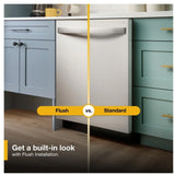 Whirlpool WDTF3024SZ Dishwasher, 24 inch Exterior Width, 50 dB Decibel Level, Fully Integrated, Stainless Interior, 5 Wash Cycles, 14 Capacity (Place Settings), 2 Loading Racks, FingerPrint Resistant Stainless colour