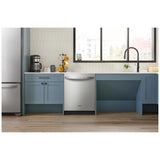 Whirlpool WDTF3024SZ Dishwasher, 24 inch Exterior Width, 50 dB Decibel Level, Fully Integrated, Stainless Interior, 5 Wash Cycles, 14 Capacity (Place Settings), 2 Loading Racks, FingerPrint Resistant Stainless colour
