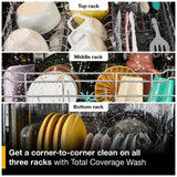 Whirlpool WDTS8024SV Dishwasher, 24 inch Exterior Width, 47 dB Decibel Level, Fully Integrated, Stainless Interior, 5 Wash Cycles, 15 Capacity (Place Settings), 3 Loading Racks, FingerPrint Resistant Black Stainless Steel colour