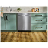 Whirlpool WDTS8024SZ Dishwasher, 24 inch Exterior Width, 47 dB Decibel Level, Fully Integrated, Stainless Interior, 5 Wash Cycles, 15 Capacity (Place Settings), 3 Loading Racks, FingerPrint Resistant Stainless Steel colour