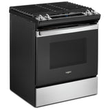 Whirlpool WEG515S0LS Gas Range, 5 cu. ft. Capacity, 30 inch Exterior Width, Self Clean, 4 Burners, Storage Drawer, 15,000 BTU Highest Burner, Stainless Steel colour