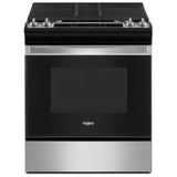 Whirlpool WEG515S0LS Gas Range, 5 cu. ft. Capacity, 30 inch Exterior Width, Self Clean, 4 Burners, Storage Drawer, 15,000 BTU Highest Burner, Stainless Steel colour