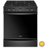 Whirlpool WEG750H0HB Gas Range, 5.8 cu. ft. Capacity, 30 inch Exterior Width, Self Clean, True Convection, 5 Burners, Storage Drawer, Yes, 17,000 BTU Highest Burner, Black colour