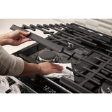 Whirlpool WEG750H0HV Gas Range, 5.8 cu. ft. Capacity, 30 inch Exterior Width, Self Clean, True Convection, 5 Burners, Storage Drawer, Yes, 17,000 BTU Highest Burner, Black Stainless Steel colour