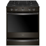 Whirlpool WEG750H0HV Gas Range, 5.8 cu. ft. Capacity, 30 inch Exterior Width, Self Clean, True Convection, 5 Burners, Storage Drawer, Yes, 17,000 BTU Highest Burner, Black Stainless Steel colour