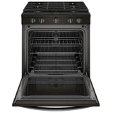 Whirlpool WEG750H0HV Gas Range, 5.8 cu. ft. Capacity, 30 inch Exterior Width, Self Clean, True Convection, 5 Burners, Storage Drawer, Yes, 17,000 BTU Highest Burner, Black Stainless Steel colour
