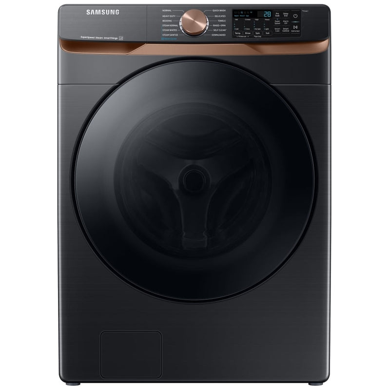 Samsung WF50BG8300AVUS Front Load Washer, 27 inch Width, 5.8 cu. ft. Washer Capacity, 1,200 RPM Washer Spin Speed, 12 Wash Cycles, 5 Temperature Settings, Water Heater, Steam Clean, ENERGY STAR Certified, Wifi Enabled, Black colour