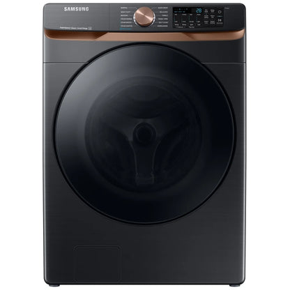 Samsung WF50BG8300AVUS Front Load Washer, ENERGY STAR Certified, 5.8 cu. ft. Washer Capacity, 1,200 RPM Washer Spin Speed, 12 Wash Cycles, 5 Temperature Settings, Water Heater, Steam Clean, Wifi Enabled, Black colour