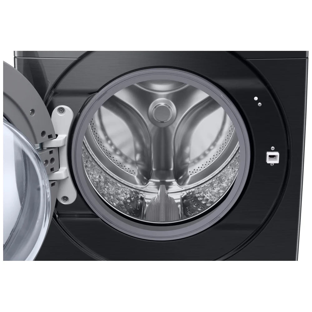 Samsung WF50BG8300AVUS Front Load Washer, ENERGY STAR Certified, 5.8 cu. ft. Washer Capacity, 1,200 RPM Washer Spin Speed, 12 Wash Cycles, 5 Temperature Settings, Water Heater, Steam Clean, Wifi Enabled, Black colour
