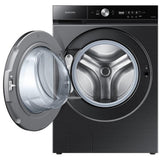 Samsung Bespoke WF53BB8700AVUS Front Load Washer, ENERGY STAR Certified, 6.1 cu. ft. Washer Capacity, 1,200 RPM Washer Spin Speed, 24 Wash Cycles, 5 Temperature Settings, Water Heater, Steam Clean, Wifi Enabled, Black Stainless Steel colour Super