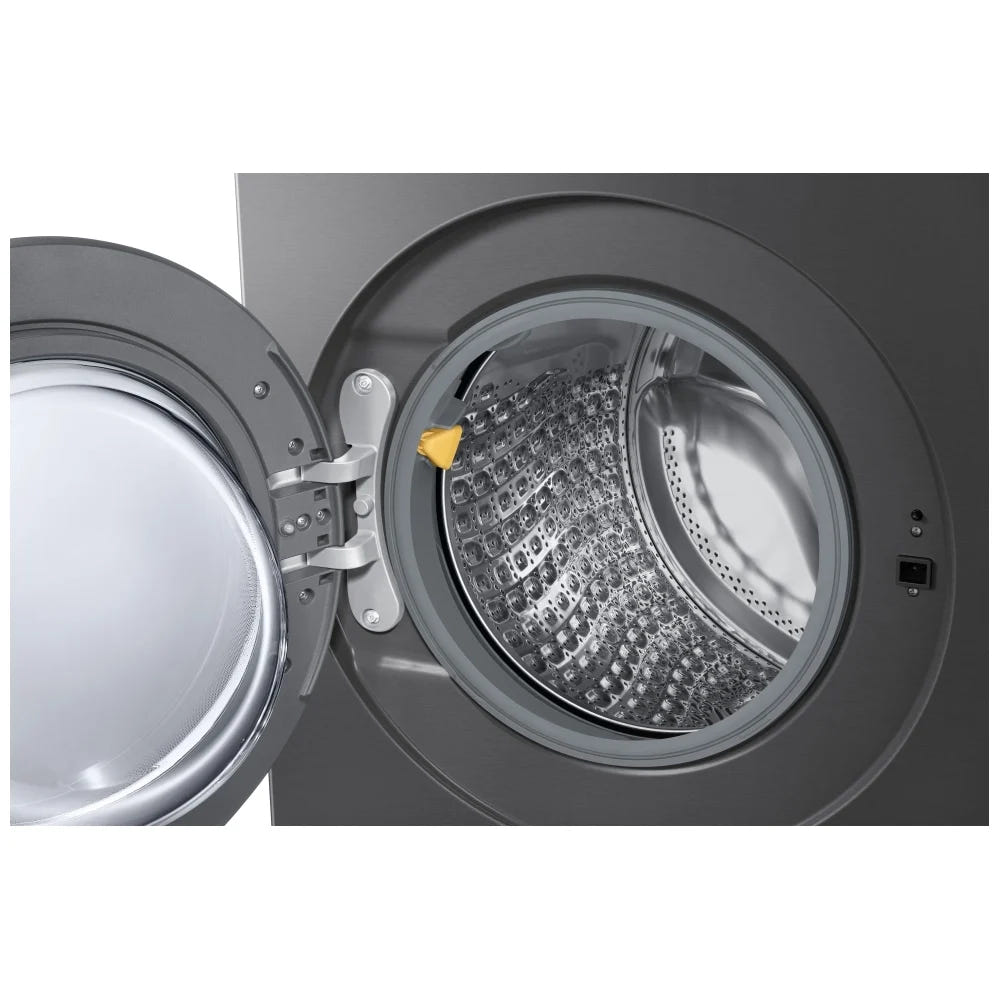 Samsung Bespoke WF90F53ADSA5 Front Load Washer, ENERGY STAR Certified, 6.1 cu. ft. Washer Capacity, 1,200 RPM Washer Spin Speed, 25 Wash Cycles, 5 Temperature Settings, Water Heater, Steam Clean, Wifi Enabled, Dark Steel colour