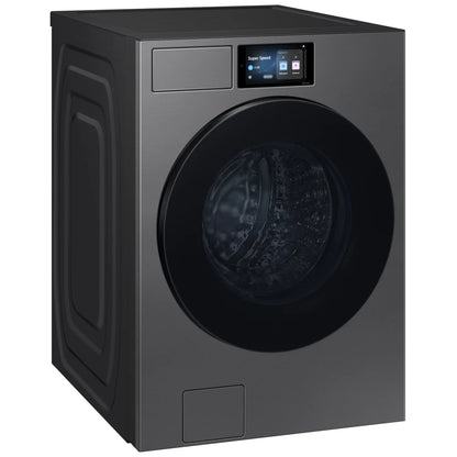 Samsung Bespoke WF90F53ADSA5 Front Load Washer, ENERGY STAR Certified, 6.1 cu. ft. Washer Capacity, 1,200 RPM Washer Spin Speed, 25 Wash Cycles, 5 Temperature Settings, Water Heater, Steam Clean, Wifi Enabled, Dark Steel colour
