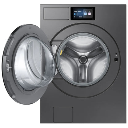 Samsung Bespoke WF90F53ADSA5 Front Load Washer, ENERGY STAR Certified, 6.1 cu. ft. Washer Capacity, 1,200 RPM Washer Spin Speed, 25 Wash Cycles, 5 Temperature Settings, Water Heater, Steam Clean, Wifi Enabled, Dark Steel colour
