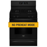 Whirlpool WFGS3530RB Gas Range, 5 cu. ft. Capacity, 30 inch Exterior Width, Self Clean, 4 Burners, Storage Drawer, 15,000 BTU Highest Burner, Black colour