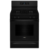 Whirlpool WFGS3530RB Gas Range, 5 cu. ft. Capacity, 30 inch Exterior Width, Self Clean, 4 Burners, Storage Drawer, 15,000 BTU Highest Burner, Black colour