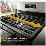Whirlpool WFGS3530RS Gas Range, 5 cu. ft. Capacity, 30 inch Exterior Width, Self Clean, 4 Burners, Storage Drawer, 15,000 BTU Highest Burner, Stainless Steel colour