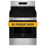 Whirlpool WFGS3530RS Gas Range, 5 cu. ft. Capacity, 30 inch Exterior Width, Self Clean, 4 Burners, Storage Drawer, 15,000 BTU Highest Burner, Stainless Steel colour