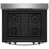 Whirlpool WFGS3530RS Gas Range, 5 cu. ft. Capacity, 30 inch Exterior Width, Self Clean, 4 Burners, Storage Drawer, 15,000 BTU Highest Burner, Stainless Steel colour