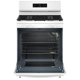 Whirlpool WFGS3530RW Gas Range, 5.3 cu. ft. Capacity, 30 inch Exterior Width, Self Clean, 4 Burners, Storage Drawer, 15,000 BTU Highest Burner, white colour