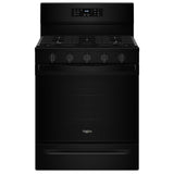 Whirlpool WFGS5030RB Gas Range, 5 cu. ft. Capacity, 30 inch Exterior Width, Self Clean, Convection, Storage Drawer, Yes, 18,000 BTU Highest Burner, Black Stainless Steel colour