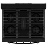 Whirlpool WFGS5030RB Gas Range, 5 cu. ft. Capacity, 30 inch Exterior Width, Self Clean, Convection, Storage Drawer, Yes, 18,000 BTU Highest Burner, Black Stainless Steel colour