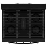Whirlpool WFGS5030RB Gas Range, 5 cu. ft. Capacity, 30 inch Exterior Width, Self Clean, Convection, Storage Drawer, Yes, 18,000 BTU Highest Burner, Black Stainless Steel colour