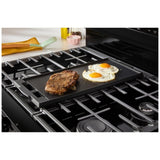 Whirlpool WFGS5030RB Gas Range, 5 cu. ft. Capacity, 30 inch Exterior Width, Self Clean, Convection, Storage Drawer, Yes, 18,000 BTU Highest Burner, Black Stainless Steel colour