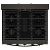 Whirlpool WFGS5030RV Gas Range, 5 cu. ft. Capacity, 30 inch Exterior Width, Self Clean, Convection, Storage Drawer, Yes, 18,000 BTU Highest Burner, Black colour