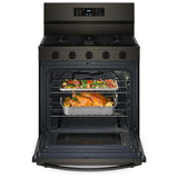 Whirlpool WFGS5030RV Gas Range, 5 cu. ft. Capacity, 30 inch Exterior Width, Self Clean, Convection, Storage Drawer, Yes, 18,000 BTU Highest Burner, Black colour