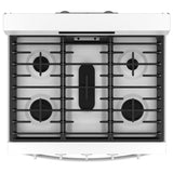 Whirlpool WFGS5030RW Gas Range, 5 cu. ft. Capacity, 30 inch Exterior Width, Self Clean, Convection, Storage Drawer, Yes, 18,000 BTU Highest Burner, White colour