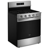 Whirlpool WFGS5030RZ Gas Range, 5 cu. ft. Capacity, 30 inch Exterior Width, Self Clean, Convection, Storage Drawer, Yes, 18,000 BTU Highest Burner, Stainless Steel colour