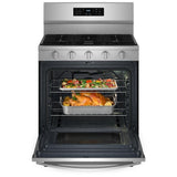Whirlpool WFGS5030RZ Gas Range, 5 cu. ft. Capacity, 30 inch Exterior Width, Self Clean, Convection, Storage Drawer, Yes, 18,000 BTU Highest Burner, Stainless Steel colour