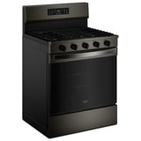 Whirlpool WFGS5730SV Gas Range, 5.0 cu. ft. Capacity, 30 inch Exterior Width, Self Clean, Convection, 5 Burners, Storage Drawer, Air Fry, 18,000 BTU Highest Burner, Black Stainless colour