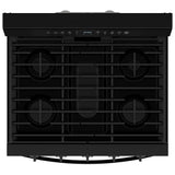 Whirlpool WFGS7530RB Gas Range, 5.3 cu. ft. Capacity, 30 inch Exterior Width, Self Clean, True Convection, 5 Burners, Storage Drawer, Yes, 18,000 BTU Highest Burner, Black colour
