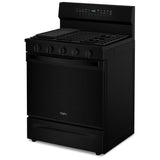 Whirlpool WFGS7530RB Gas Range, 5.3 cu. ft. Capacity, 30 inch Exterior Width, Self Clean, True Convection, 5 Burners, Storage Drawer, Yes, 18,000 BTU Highest Burner, Black colour