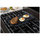 Whirlpool WFGS7530RV Gas Range, 5.3 cu. ft. Capacity, 30 inch Exterior Width, Self Clean, True Convection, 5 Burners, Storage Drawer, Yes, 18,000 BTU Highest Burner, Black Stainless Steel colour