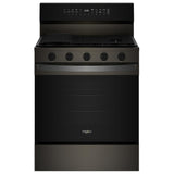 Whirlpool WFGS7530RV Gas Range, 5.3 cu. ft. Capacity, 30 inch Exterior Width, Self Clean, True Convection, 5 Burners, Storage Drawer, Yes, 18,000 BTU Highest Burner, Black Stainless Steel colour