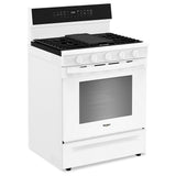 Whirlpool WFGS7530RW Gas Range, 5.3 cu. ft. Capacity, 30 inch Exterior Width, Self Clean, True Convection, 5 Burners, Storage Drawer, Yes, 18,000 BTU Highest Burner, White colour
