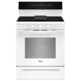 Whirlpool WFGS7530RW Gas Range, 5.3 cu. ft. Capacity, 30 inch Exterior Width, Self Clean, True Convection, 5 Burners, Storage Drawer, Yes, 18,000 BTU Highest Burner, White colour