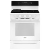 Whirlpool WFGS7530RW Gas Range, 5.3 cu. ft. Capacity, 30 inch Exterior Width, Self Clean, True Convection, 5 Burners, Storage Drawer, Yes, 18,000 BTU Highest Burner, White colour
