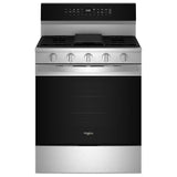 Whirlpool WFGS7530RZ Gas Range, 5.3 cu. ft. Capacity, 30 inch Exterior Width, Self Clean, True Convection, 5 Burners, Storage Drawer, Yes, 18,000 BTU Highest Burner, St colour