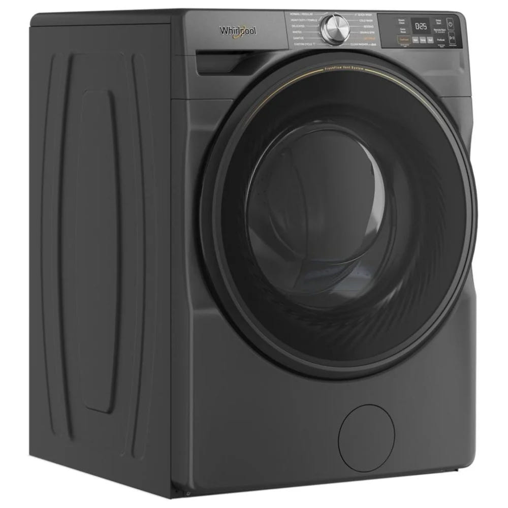 Whirlpool WFW5720RU Front Load Washer, ENERGY STAR Certified, 5.2 cu. ft. Washer Capacity, 12 Wash Cycles, Steam Clean, 1,160 RPM Washer Spin Speed, Wifi Enabled, Black colour