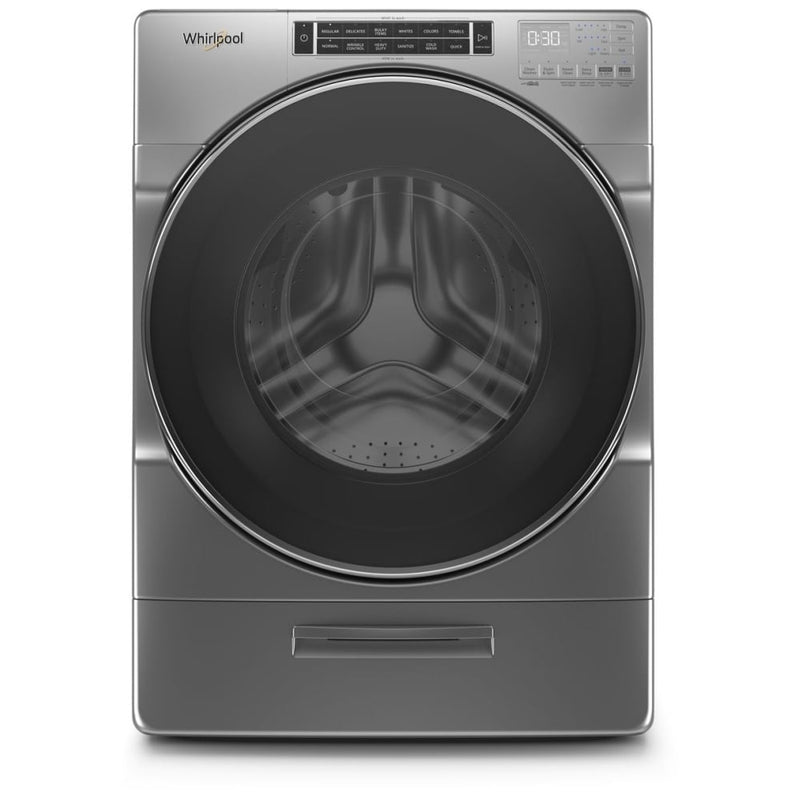 Whirlpool WFW8620HC Front Load Washer, 27 inch Width, 5.8 cu. ft. Washer Capacity, 1,160 RPM Washer Spin Speed, 37 Wash Cycles, 5 Temperature Settings, Water Heater, Steam Clean, Chrome Shadow colour