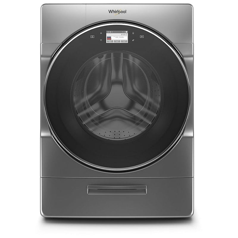 Whirlpool WFW9620HC Front Load Washer, 5.8 cu. ft. Washer Capacity, 1,200 RPM Washer Spin Speed, 14 Wash Cycles, 5 Temperature Settings, Water Heater, Steam Clean, Wifi Enabled, Chrome Shadow colour