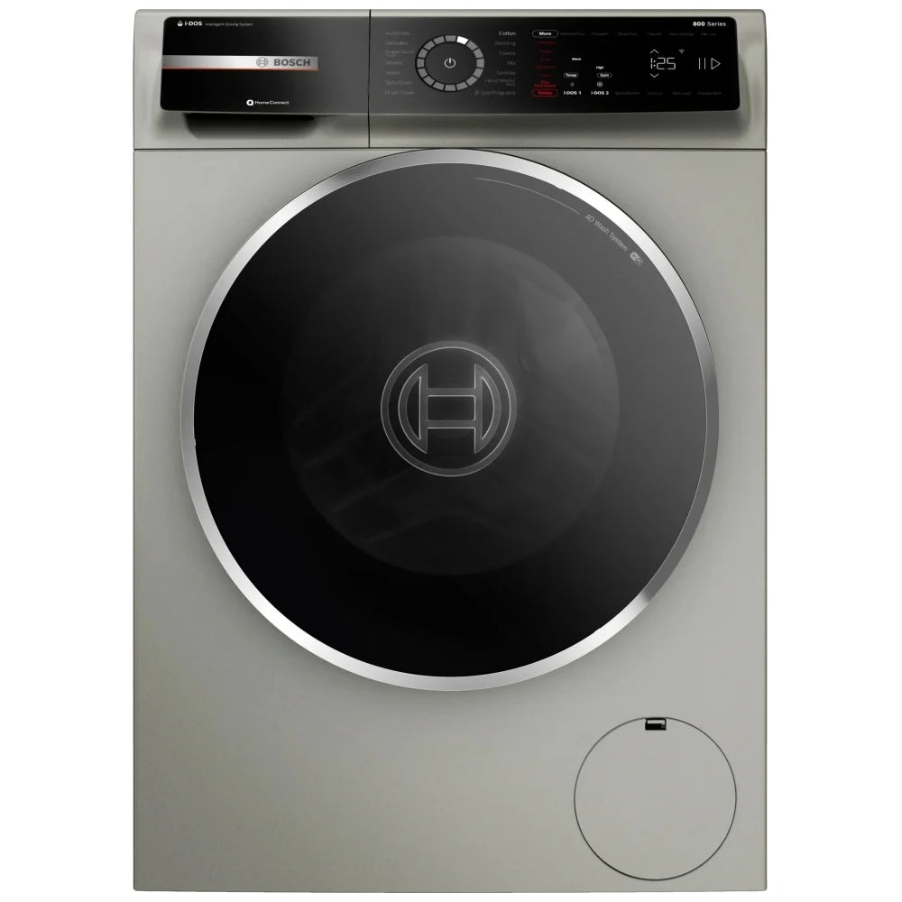 Bosch 800 Series Compact Front Load Washer in Silver Inox WGB246AXUC