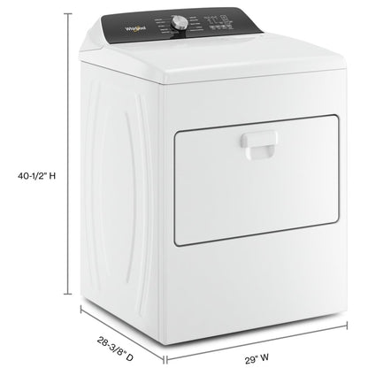 Whirlpool WGD5010LW Gas Dryer | 7.0 Cu. Ft. Capacity, 4 Temperature Settings, White