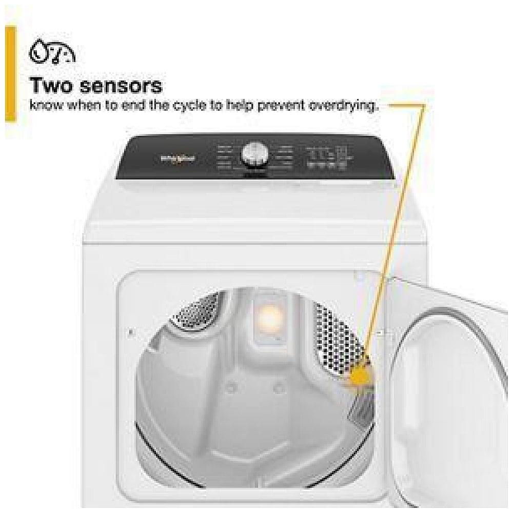 Whirlpool WGD5050LW Gas Dryer | 7.0 Cu. Ft. Capacity, Steam Clean, 4 Temperature Settings