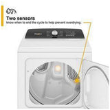 Whirlpool WGD5050LW Gas Dryer, 7 cu. ft. Dryer Capacity, 12 Dry Cycles, Steam Clean, 4 Temperature Settings, Vented, White colour